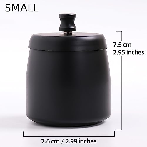 IN ONE Small Outdoor Ashtray with Lid for Cigarette, Smokeless Stainless Steel Ash Tray, Smell Proof Windproof Ashtrays for Outside Patio Home Office Tabletop, Odorless Car Ashtrays(2.99"x2.68"x2.95") - Image 2