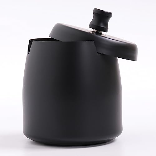 IN ONE Small Outdoor Ashtray with Lid for Cigarette, Smokeless Stainless Steel Ash Tray, Smell Proof Windproof Ashtrays for Outside Patio Home Office Tabletop, Odorless Car Ashtrays(2.99"x2.68"x2.95") - Image 4