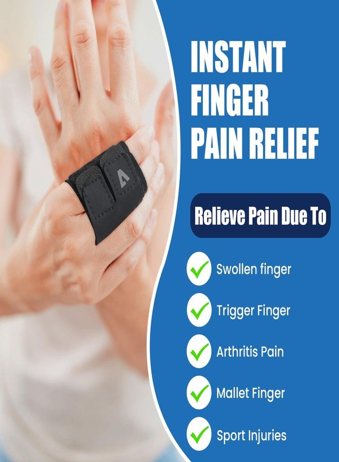 JUMPOW Finger Splint Wraps Buddy Tape - 2 Pcs Finger Brace Trigger Finger Splints, Buddy Tape Finger Straps For Arthritis Pain Relief, Sport Injury - M - Image 2