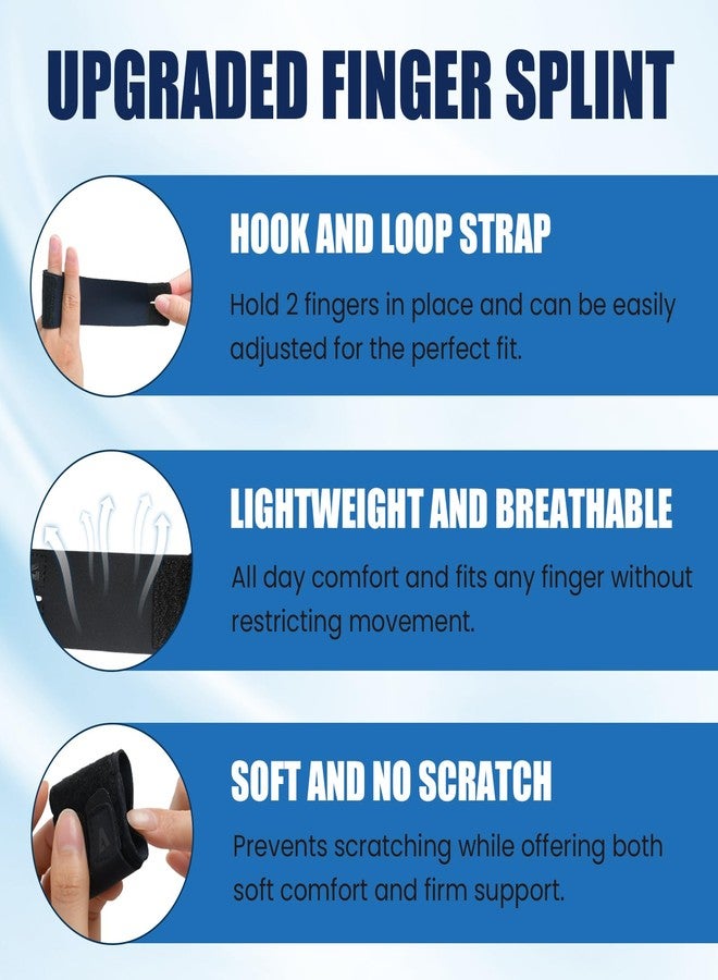 JUMPOW Finger Splint Wraps Buddy Tape - 2 Pcs Finger Brace Trigger Finger Splints, Buddy Tape Finger Straps For Arthritis Pain Relief, Sport Injury - M - Image 3