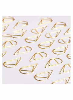 Y&D 100 Pieces Gold Cute Paper Clips Smooth Stainless Steel Drop-Shaped Wire Paperclips for Office Supplies Wedding Women Girls Kids Students  - Image 2