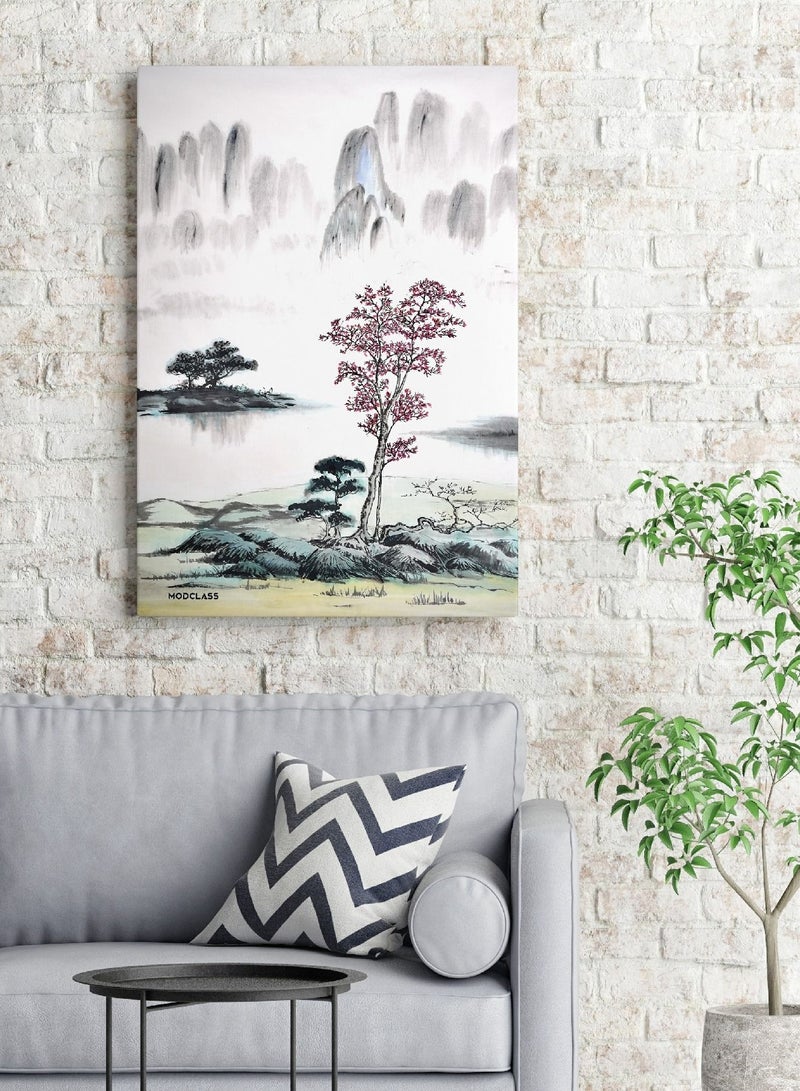 مودكلاس لوحة جدارية كانفس بتصميم اشجار - Image 1