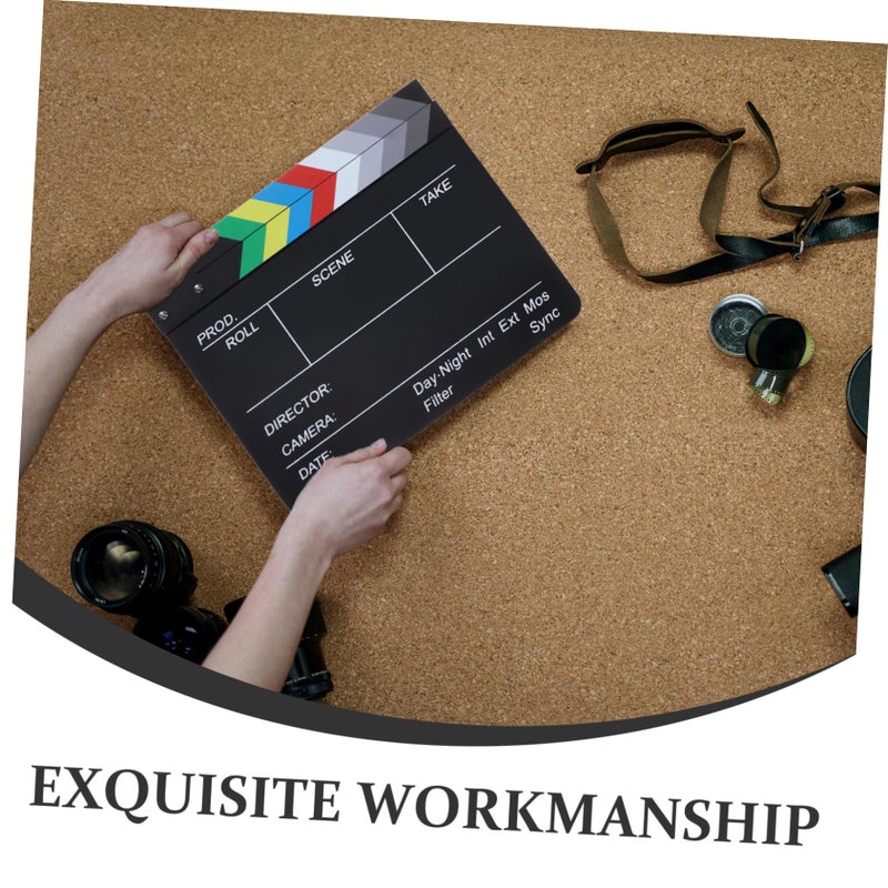 Multifunctional Acrylic Movie Clapboard Prop For Photography Decor Filmmaking - Image 4