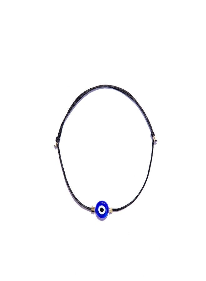 NAZ COLLECTION - Handmade Evil Eye Bracelet Black String Blue Evil Eye Kabbalah Protection Hamsa Adjustable Mexican Bracelet Mal De Ojo Luck Amulet for Women Men Family Friends (Black blue) - Image 1