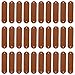ONLYKXY 30pcs PU Blank Leather Label Small Crochet Tag Button with Holes Personalized Handmade Clothing DIY Craft Patch for Custom Name Knitting Bags Shoes Hat Crafts Jeans Jewelry Brown - Image 2