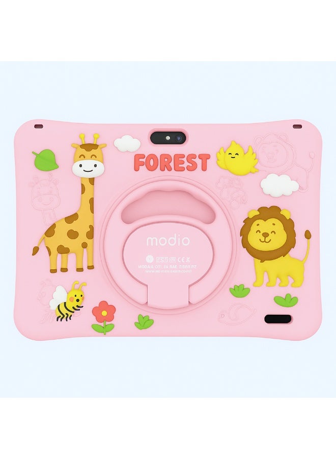 MODIO TAB Modio M25 Kids Tablet – 10.1 Inch HD Display, Android 13, 8GB RAM + 512GB Storage, 8000mAh, Dual Camera, 5G WiFi, with Pen, Watch & Stickers (Pink) - Image 2