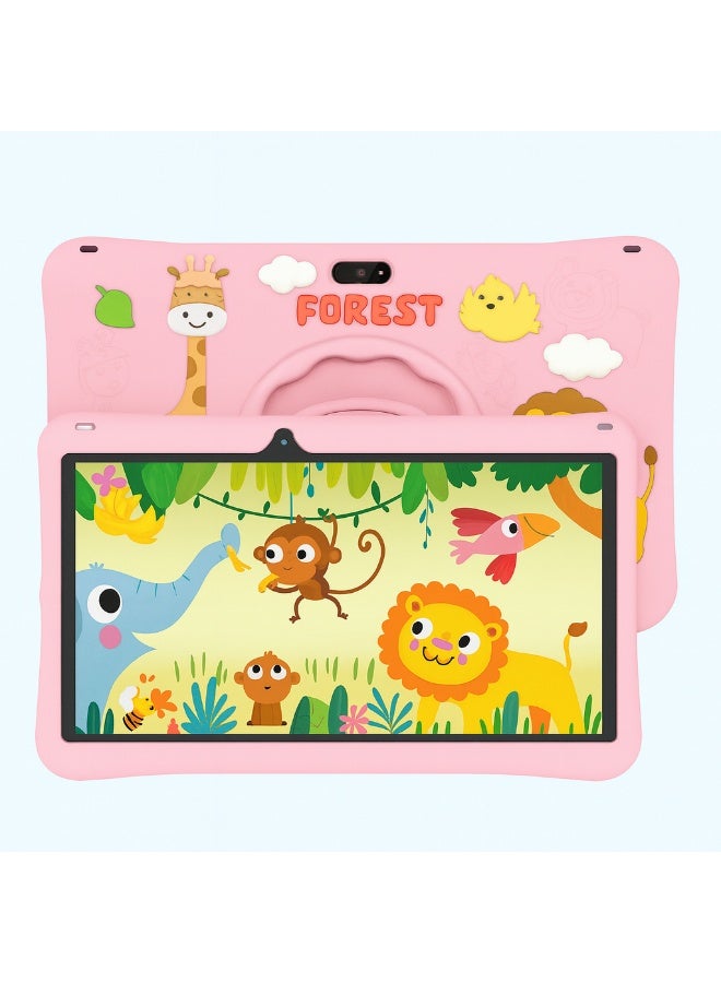 MODIO TAB Modio M25 Kids Tablet – 10.1 Inch HD Display, Android 13, 8GB RAM + 512GB Storage, 8000mAh, Dual Camera, 5G WiFi, with Pen, Watch & Stickers (Pink) - Image 1