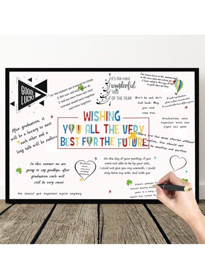 Farewell Party Decoration Large Farewell Card 13.8 x 21.6 inch Jumbo Coworker Goodbye Card Good Luck Office Gaint Greeting Card Guest Poster for Coworker Going Away Party Supplies()