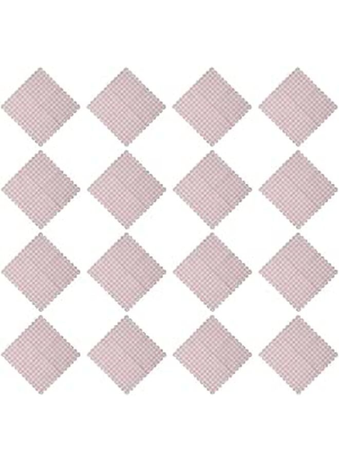 Pink Checkered Disposable Paper Napkins Scalloped Edges 40 Pieces for Party Wedding - Image 1