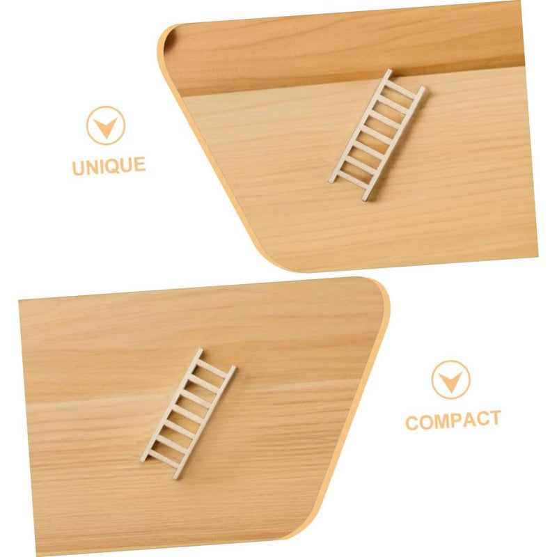 100pcs Mini Wooden Ladder Dollhouse Accessory For Fairy Garden DIY Craft - Image 4