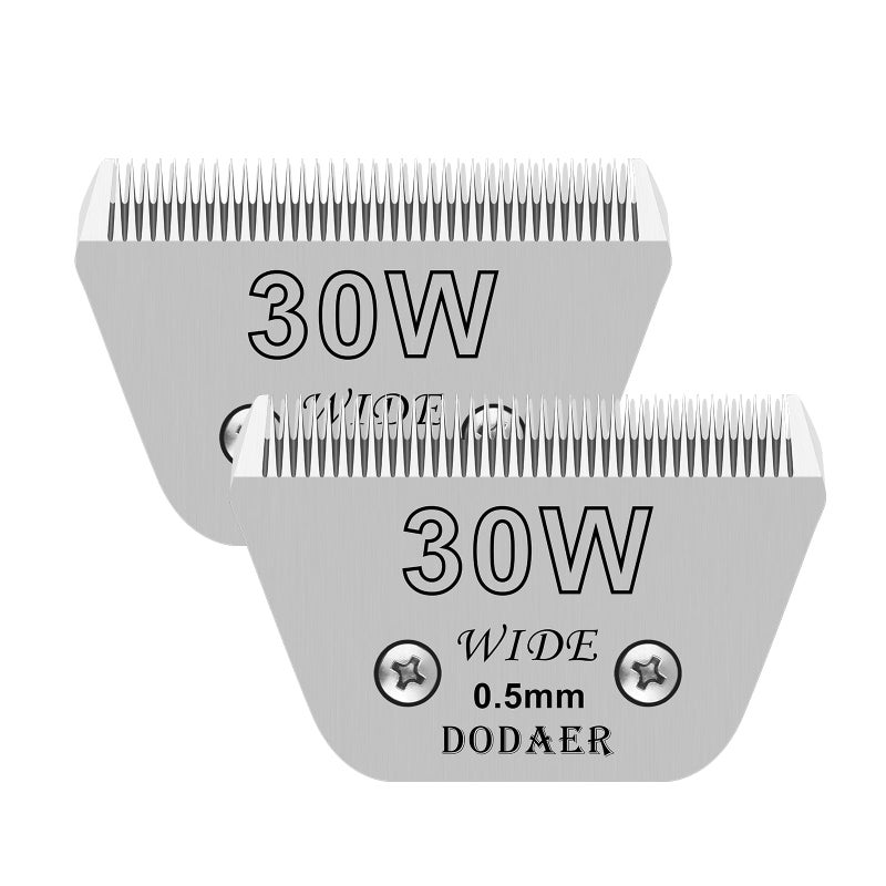 DODAER 2 Pack 30 Wide Blades for Dog Grooming,Compatible with Andis,Oster A5,Wahl km10 Clippers,Cutting Length 1/100" - Image 1