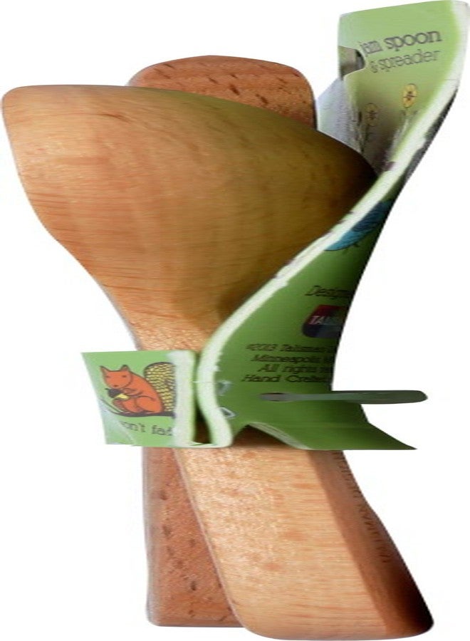 Talisman Designs Laser Etched Beechwood Jam & Spoon Woodland Design | Jam Spreader Set |, Cute & Functional Kitchen Tool |, Decorative Wooden Utensils - Image 5