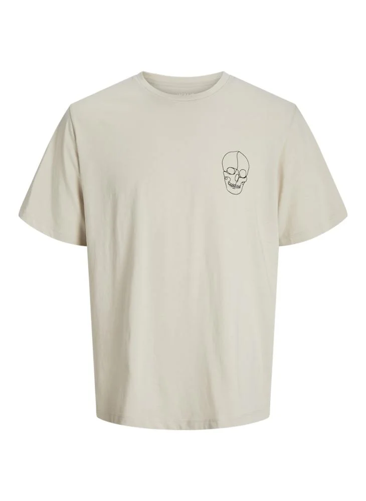 JACK & JONES Jjbrown Chest Print Crew Neck T-Shirt