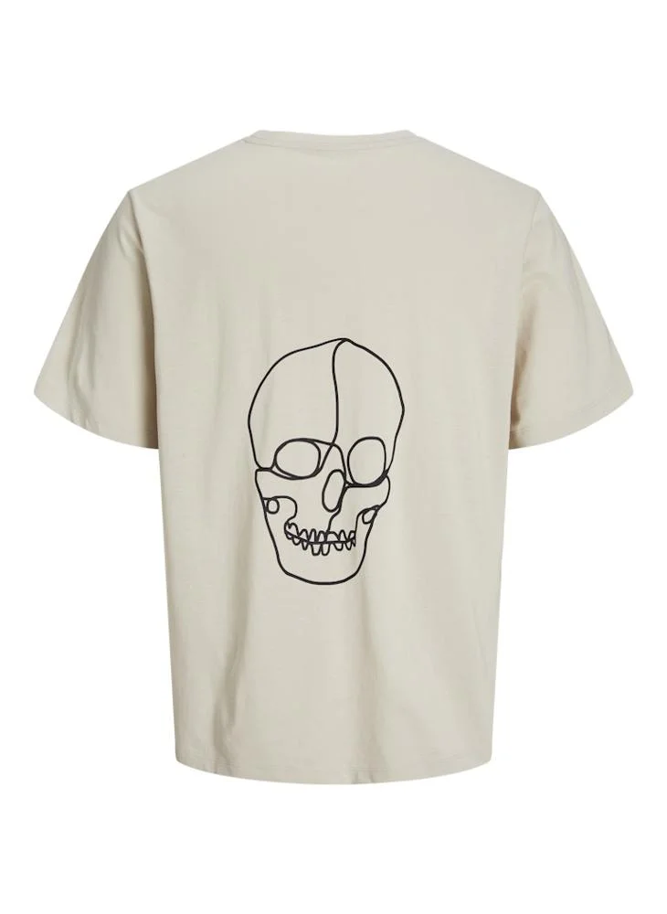 JACK & JONES Jjbrown Chest Print Crew Neck T-Shirt