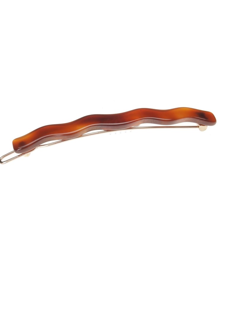 France Luxe France Luxe Wavy Tige Boule Barrette - Tortoise  - Image 1