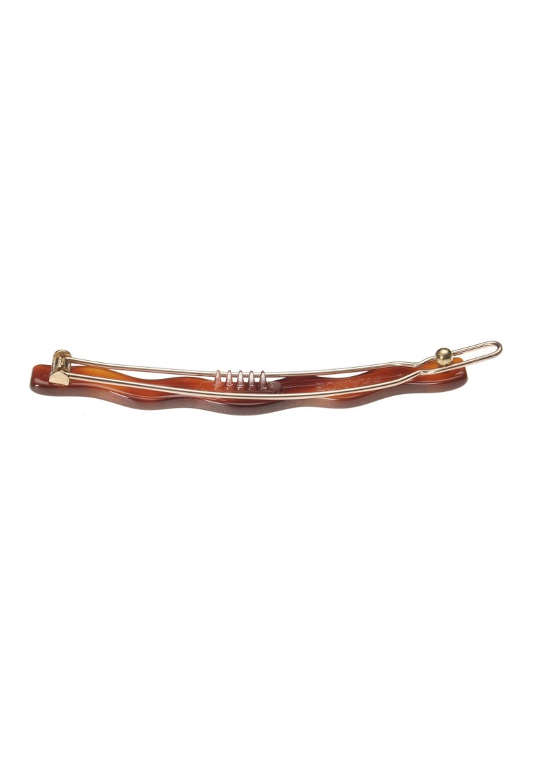 France Luxe France Luxe Wavy Tige Boule Barrette - Tortoise  - Image 2