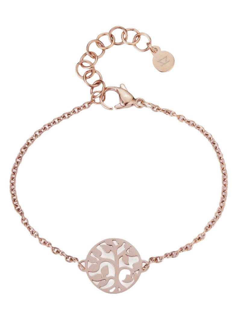 زنك سوار نسائي من زينك باللون الروز جولد من الستانلس ستيل | ZFBR010RG - Image 1