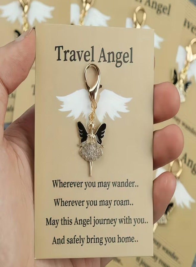 TraveEssentialz Guardian Angel Keychain Gift Blessing (2 pieces) | Farewell, Graduation, Holiday, Travelling Gift for Women Travel Gifts for Family Friends | Pendant, Metal Keychain, Prayer Gift - Image 4