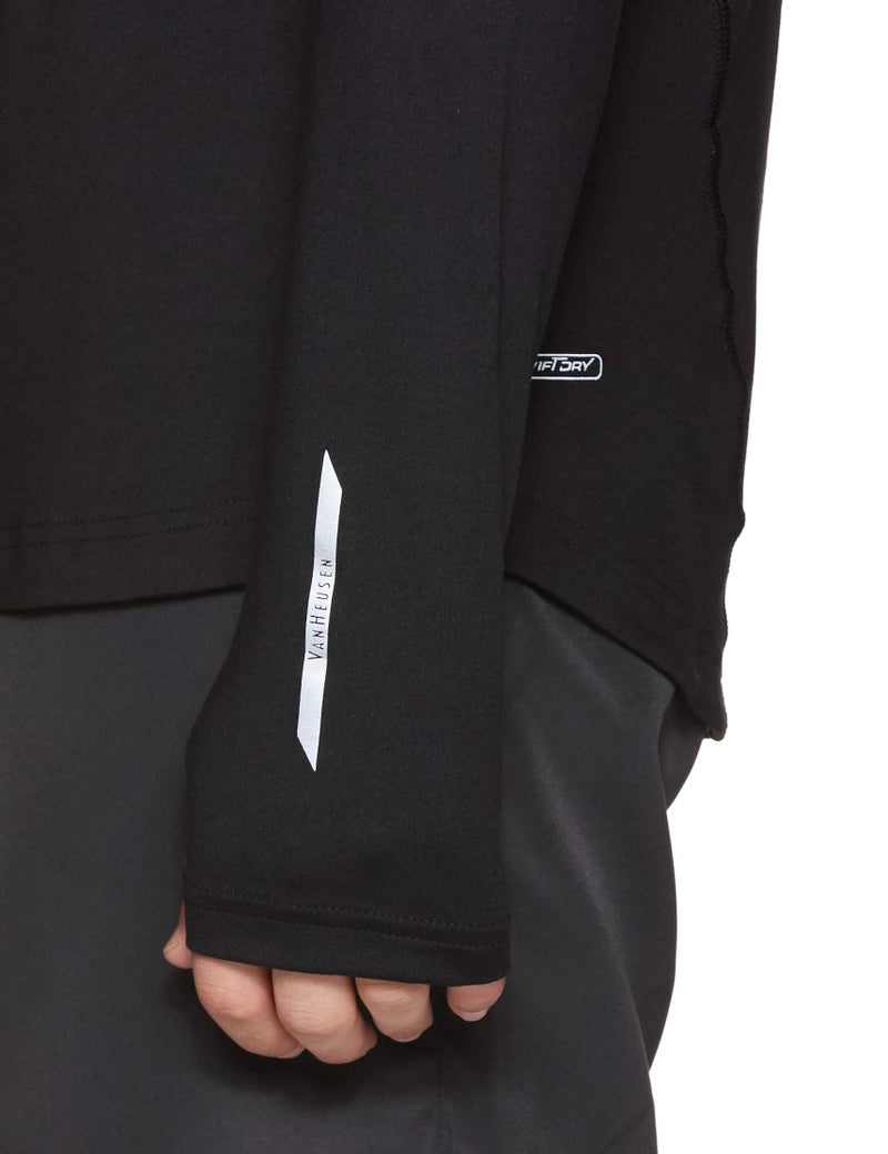 Van Heusen Athleisure Men's Quick Dry Gym Jacket (81001_Black_Large) - Image 4
