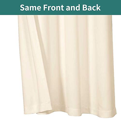 LORDTEX Waterproof Indoor/Outdoor Curtains for Patio - Thermal Insulated, Sun Blocking Detachable Sticky Tab Top Blackout Curtains for Bedroom, Porch, Pergola, 52 x 84 inch, 2 Panels, Vanilla - Image 4