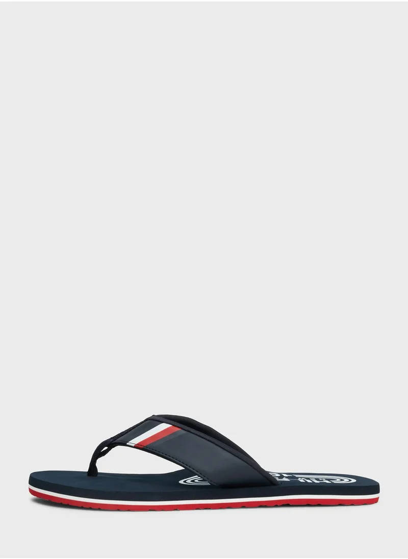 TOMMY HILFIGER Logo Massage Footbed Flip Flops