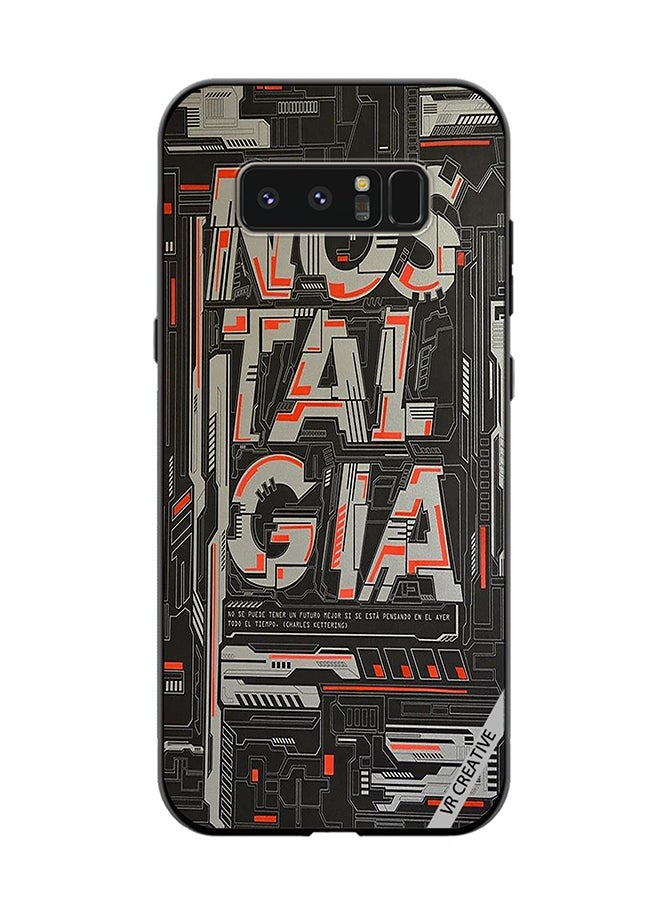 VR CREATIVE Protective Case Cover For Samsung Galaxy Note 8 Nostalgia Design Multicolour - Image 1