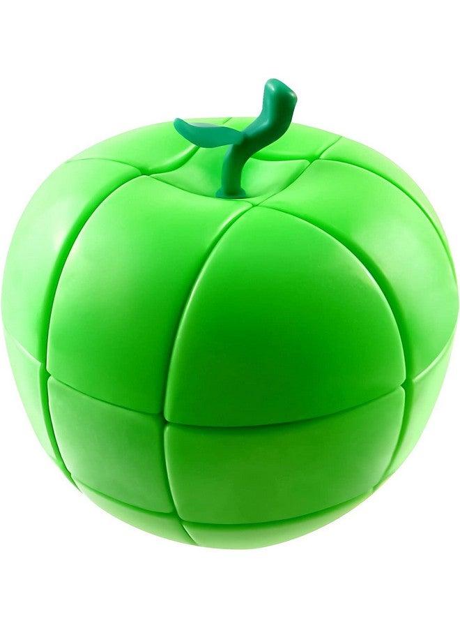 Kiditos YJ Apple Fruit Shaped Cube 3x3 Puzzle Realistic Fruit Magic Speed Cube Puzzle, Green - Image 1