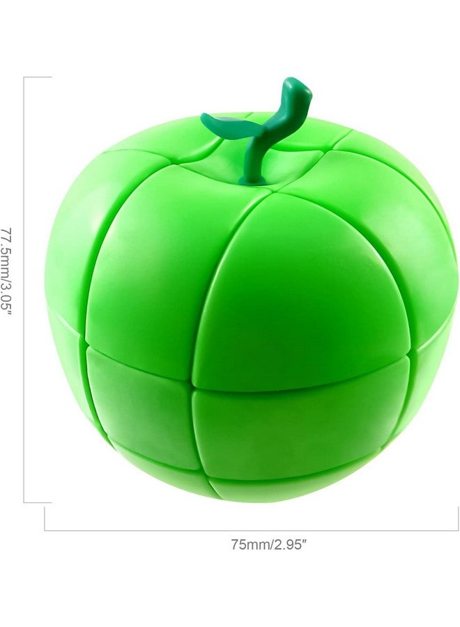Kiditos YJ Apple Fruit Shaped Cube 3x3 Puzzle Realistic Fruit Magic Speed Cube Puzzle, Green - Image 5