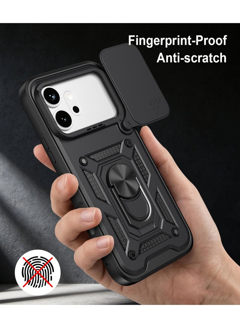 CoomBe Case for Honor 600 Pro /Honor 600 5G, Heavy Duty Shockproof Protection Case with Finger Ring Phone Holder and Camera Lens Protector Slide Window, Phone Protect Case Cover for Honor 600 pro 5G/Honor 600 5G - Image 5