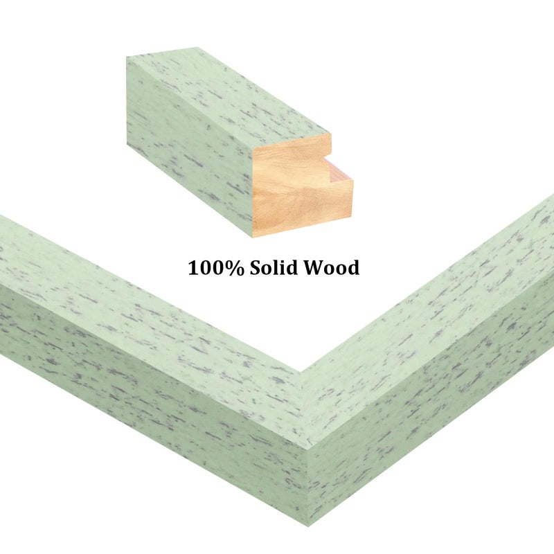 Egofine 5x7 Picture Frame Made of Solid Wood Covered by Plexiglass Display Pictures 3.5x5/4x6 with Mat or 5x7 Without Mat for Table Top Display and Wall Mounting Photo Frame  Rustic Green - Image 2