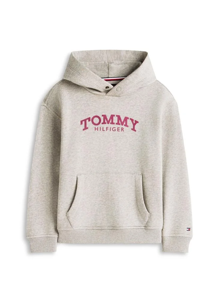 Tommy Hilfiger Mid Grey Heather Kids Monotype Hoodie for Men | Best Price UAE