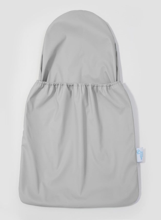 Nibble and Rest Highchair Handy Pocket Pouch, Compatible with IKEA Antilop Highchair,High Chair Accessories, Wipeable and Waterproof Material, One Large Pouch with an Internal Zip Pocket-(Light Grey) - Image 2