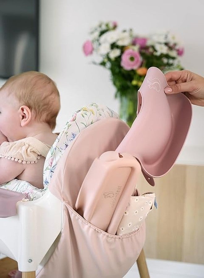 Nibble and Rest Highchair Handy Pocket Pouch, Compatible with IKEA Antilop Highchair,High Chair Accessories, Wipeable and Waterproof Material, One Large Pouch with an Internal Zip Pocket-(Light Grey) - Image 5