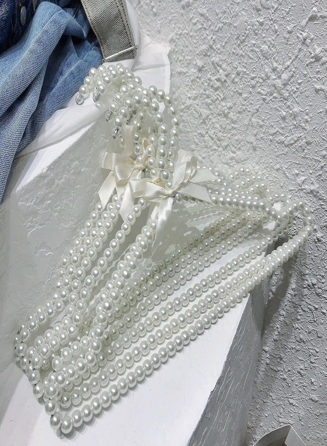 Beige Pearl Clothes Hangers, 6 Pack for Wedding Dresses, Shirts, Bras (6 Pack) - Image 2