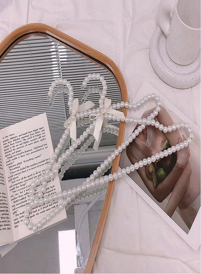 Beige Pearl Clothes Hangers, 6 Pack for Wedding Dresses, Shirts, Bras (6 Pack) - Image 3