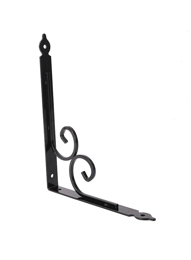 LAWAZIM Iron Shelf Brackets Butterfly Shape Black- Heavy Duty Metal Mounting Wall L Shaped Corner Brace Support with Sleek Modern Design -Ideal for Kitchen, Bathroom, Living Room, and Office  - Image 1