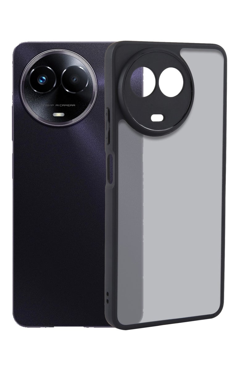 جراب حمايه اسود مط غير لامع ومقاوم للصدمات متوافق مع Realme 11 5G (أسود )