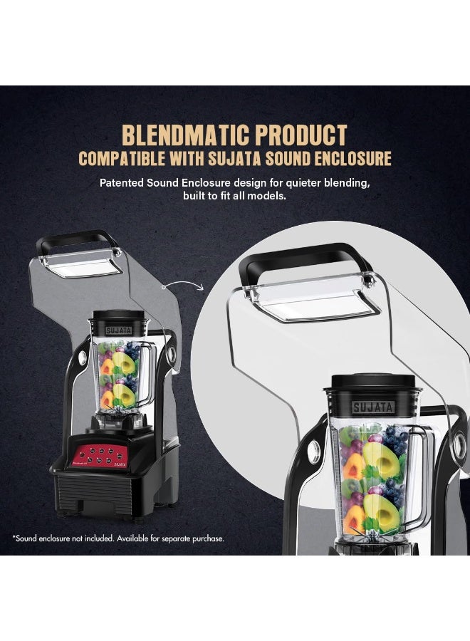 سوجاتا Sujata BLENDMATIC 1000W Commercial Juicer Mixer Grinder | 1750 ml BPA Free Unbreakable Jar | Overload Protection | Commercial Heavy Duty Blender, Powerfull & High Speed Motor | Black - Image 4