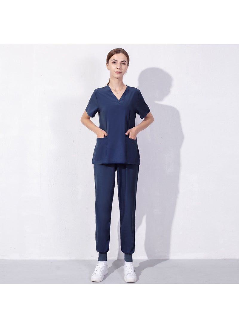 Generic Summer Medical Nurse Uniform Set for Women 42016 Navy LW 