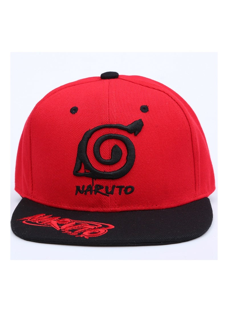 Naruto Ninja Fashion Flat Cap Red - Image 4