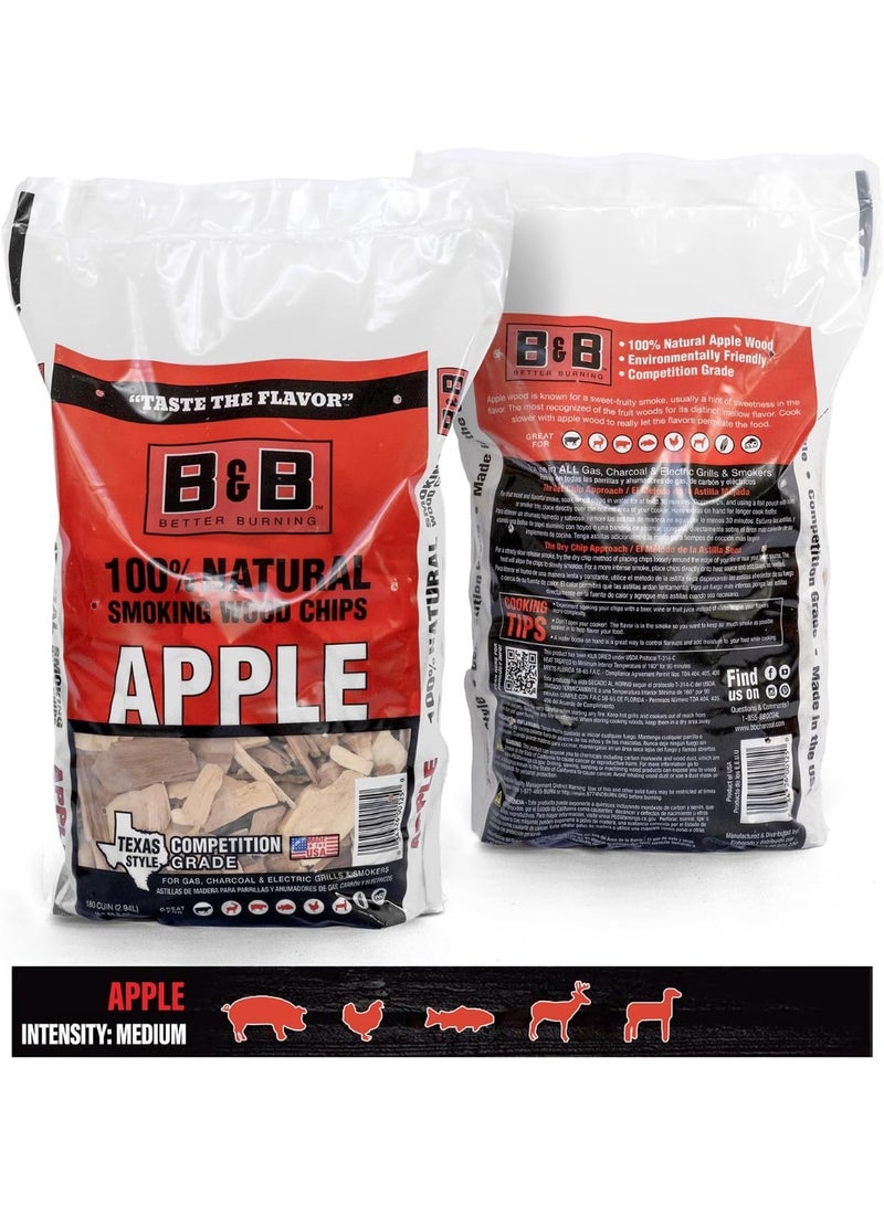 Smoky Crafts BBQ Wood Chips for Smoker Variety Pack (6 Flavors) Apple, Mesquite, Hickory, Cherry, Pecan, Post Oak Wood Chips for Smoking, Grilling & Camping, 180 Cu. in Per Bag - Made in USA  - Image 5