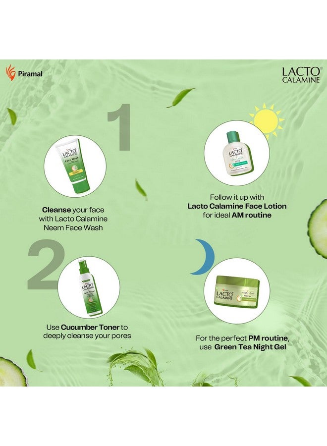لاكتو كلامين تونر الوجه بالخيار | 120 مل لكل عبوة - 3 عبوات | تنظيف عميق للمسام | شد المسام المفتوحة بالشاي الأخضر و2% من النياسيناميد للحصول على بشرة باردة ومرطبة | خالٍ من الكبريتات والكحول والبارابين - Image 5