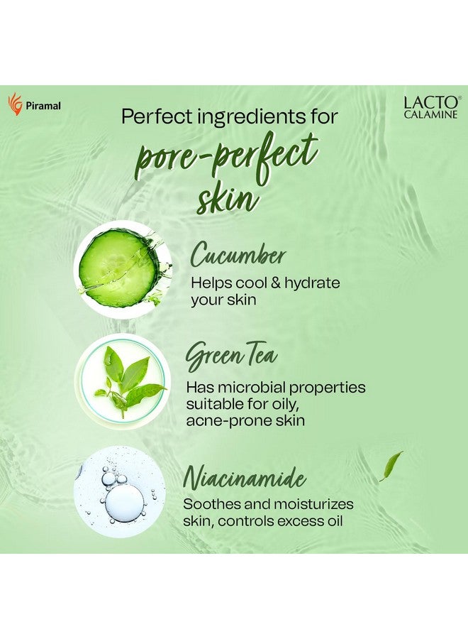 لاكتو كلامين تونر الوجه بالخيار | 120 مل لكل عبوة - 3 عبوات | تنظيف عميق للمسام | شد المسام المفتوحة بالشاي الأخضر و2% من النياسيناميد للحصول على بشرة باردة ومرطبة | خالٍ من الكبريتات والكحول والبارابين - Image 4