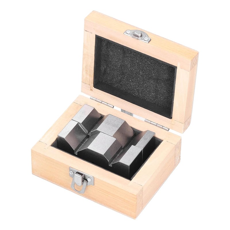 رفوف كتلة V من الصلب الكربوني مجموعة من 2 أدوات فحص وتحديد الأعمدة الصناعية - Image 2