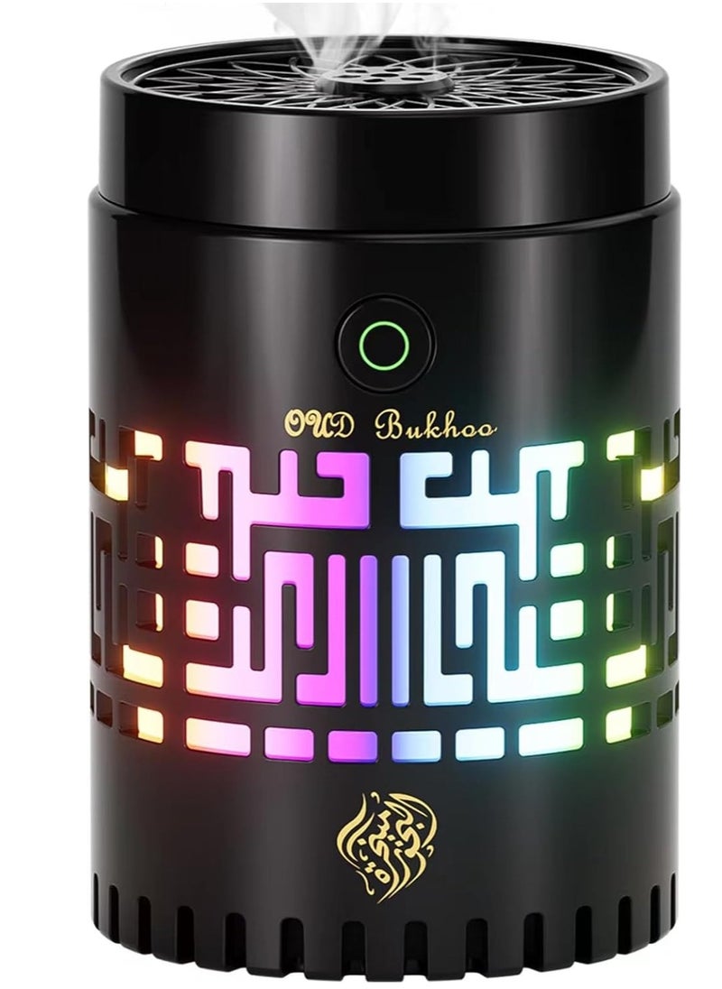 عود بخور مبخرة كهربائية ٢ في ١ مع مكبر صوت للقرآن الكريم تعمل بجهاز تحكم عن بعد للسيارة والمكتب والمنزل  - Image 1