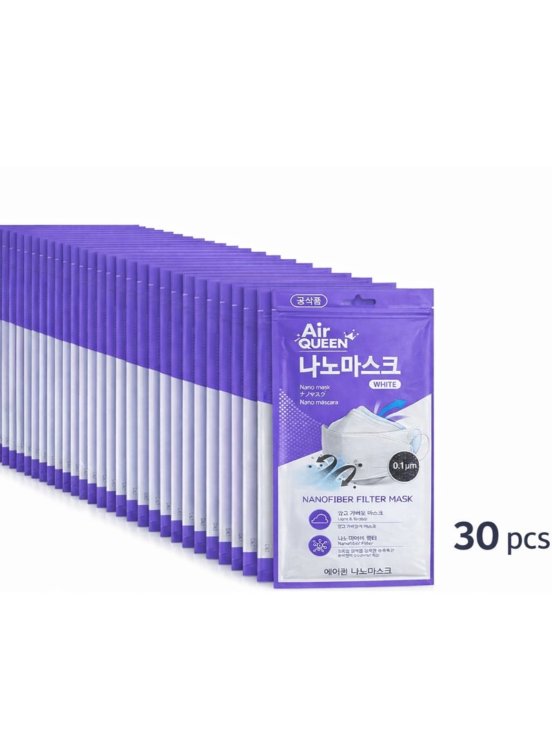 Nano Fiber Filter Masks - High Protection & Breathability - 30 Pcs Pack