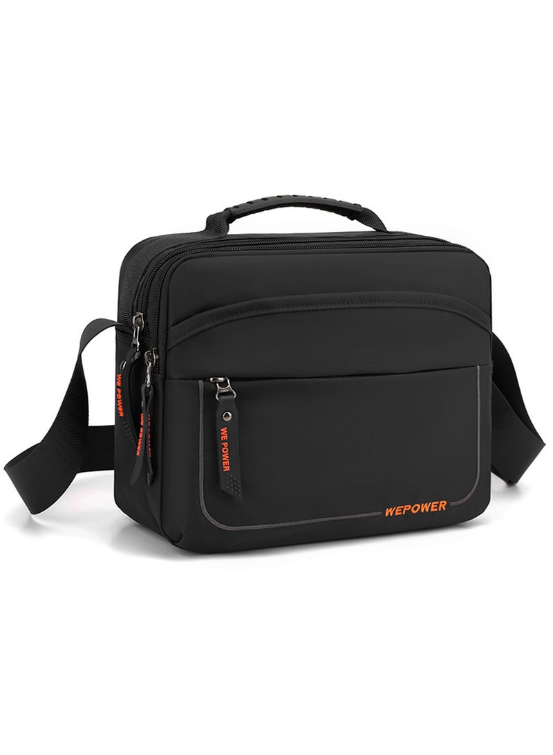 Qiccijoo Qiccijoo Small Messenger Bag Crossbody Bags for Men and Women Shoulder Bag Sling Bag Travel Bag for Work Business Satchel Bags Small Carry Bags Purse(Black) - Image 1