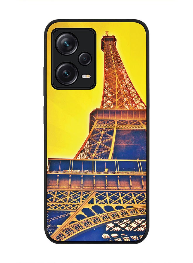 Stylizedd Rugged Black edge case for Redmi Note 12 Pro 5G Slim fit Soft Case Flexible Rubber Edges Anti Drop TPU Gel Thin Cover - Paris Heights - Image 1