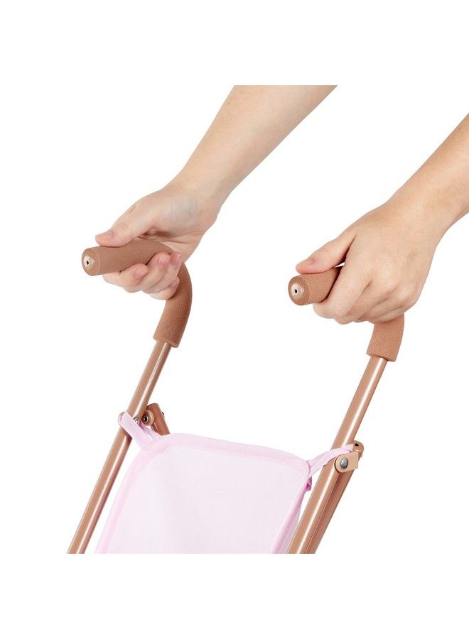Babi By Battat Cute & Stylish Baby Doll Umbrella Stroller Pink Carriage Foldable Frame & Double Wheels Fits 14Inch Dolls Children’S Toys For Kids Ages 2+ (Bab7629C1Z)