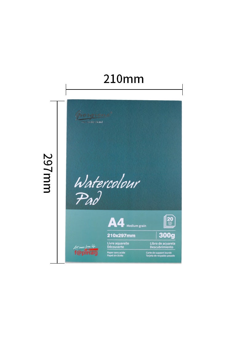 Generic - Giorgione 300g Watercolor Paper A5/A4/A3 Sketchbook A4 with cotton watercolor single-sided sealant - Image 1